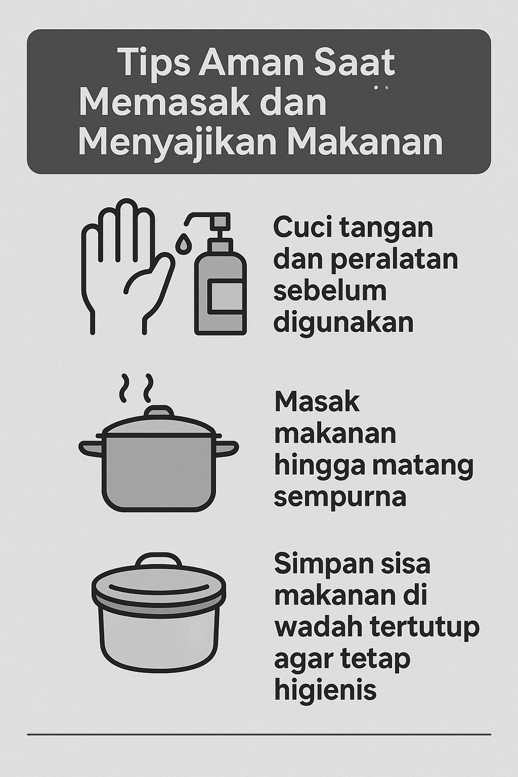 Infografik:Tips Aman Saat Memasak dan Menyajikan Makanan
