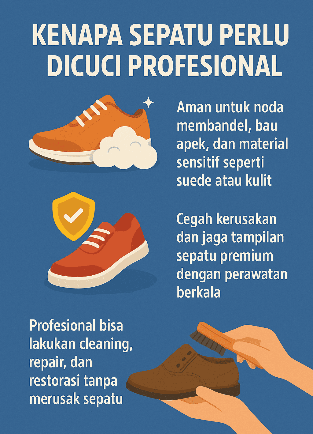 Infografik: Kenapa Sepatu Perlu Dicuci Profesional