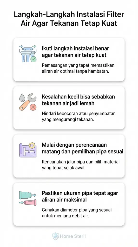 Langkah-Langkah Instalasi Filter Air Agar Tekanan Tetap Kuat