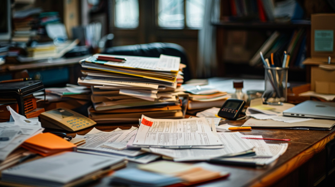 don_maximus_A_cluttered_desk_with_incomplete_divorce_paperwork__c884696f-4ff5-4bdd-bce8-b8a1ab4d52cf.webp